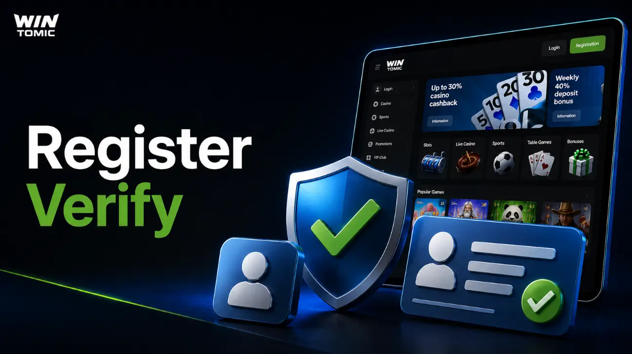 Win Tomic Casino Registration and Account Verification
